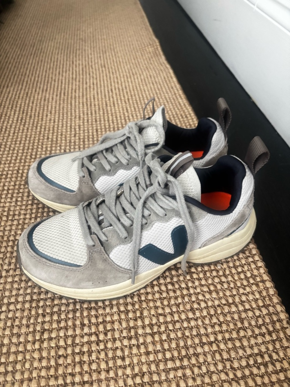 Veja Grey, White & Navy Casual Sneakers